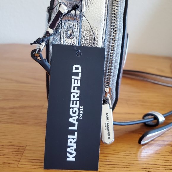 Karl Lagerfeld Silver Crossbody Bag - Picture 4 of 16